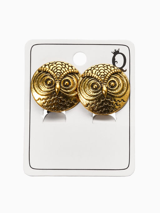 Цена за 2 шт. Клипсы «Сова», цвет чернёное золото