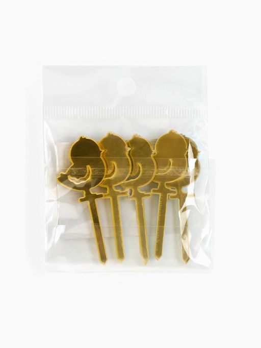 Цена за 5 шт. Топпер на Пасху для декора Цыпленок, 5.7?2.5 см