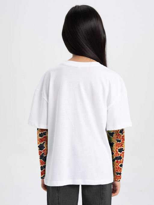 Футболка с длинным рукавом "Винтаж",белый