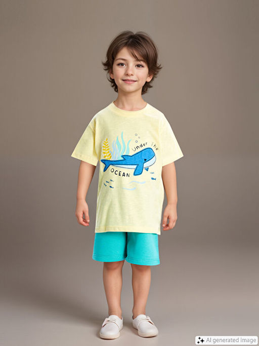 Bisiklet Yaka K?sa Kollu Bask?l? Erkek Bebek Ti??rt - Waikiki фото 2