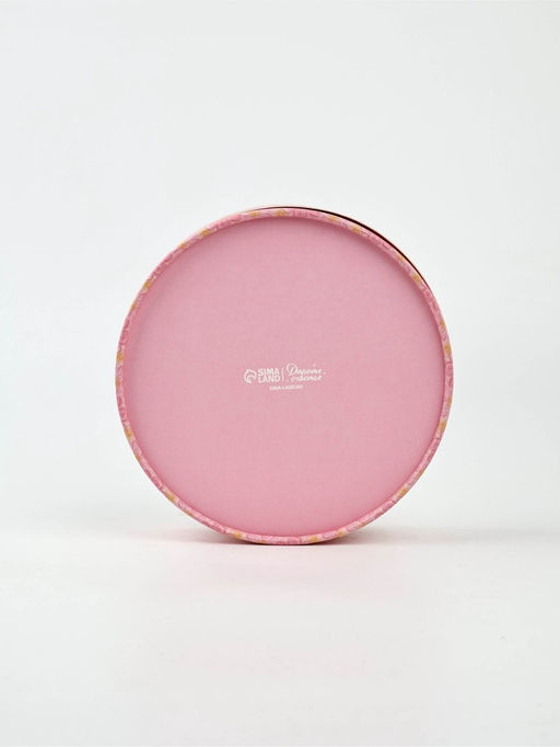 Коробка подарочная тубус с окном Розовые цветы, 16?16?5 см