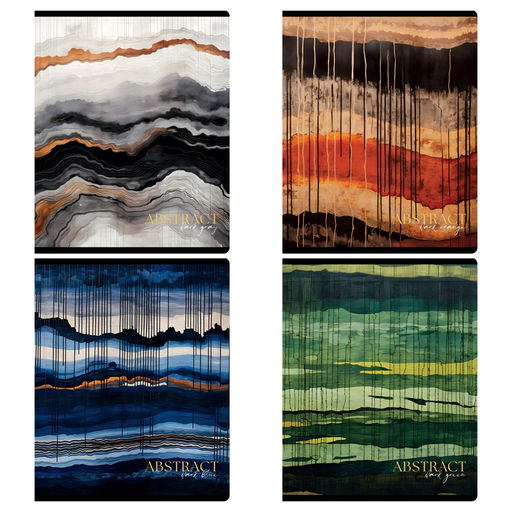 Тетрадь 48л. Greenwich Line "Abstract" линия (N5I48-58422) микро sandy-touch лак, тиснение фольгой, блок повышенной плотности