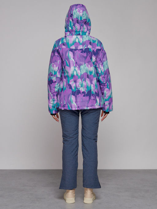 Горнолыжная куртка женская зимняя фиолетового цвета 2302-2F - Chunmai фото 12