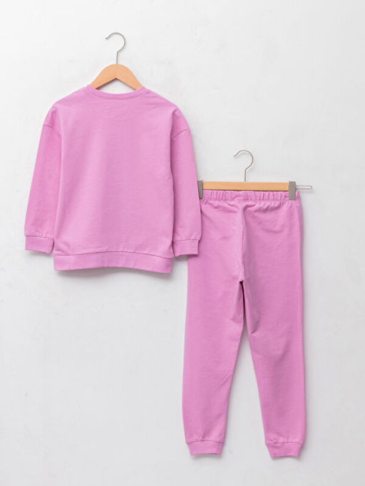 Bisiklet Yaka Bask?l? Uzun Kollu K?z ?ocuk Pijama Tak?m? - Waikiki фото 2