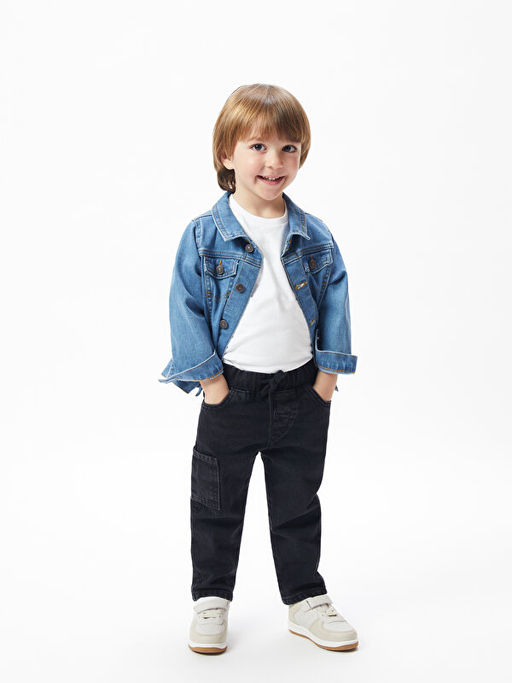 Beli Lastikli Basic Erkek Bebek Jean Pantolon