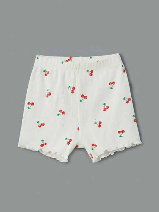 Kiraz Bask?l? K?z Bebek ?ortlu Pijama Tak?m