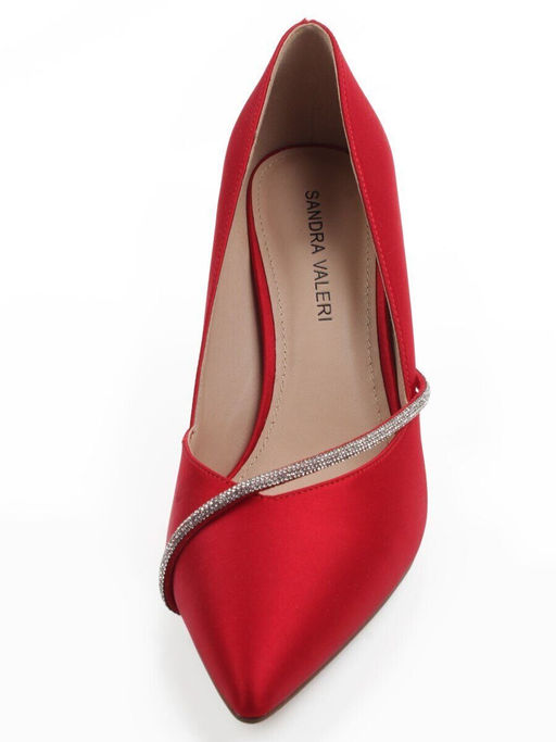 06-S3-7184 RED Туфли женские "Лодочки" (текстиль)