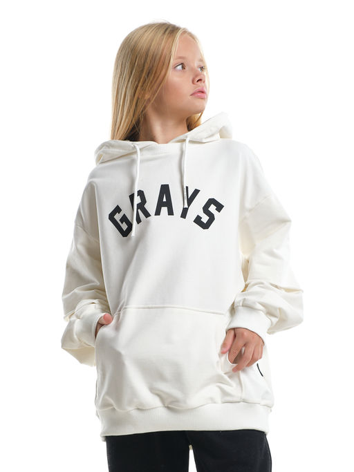 Толстовка с принтом 22-8031 молочный - Mini maxi фото 12