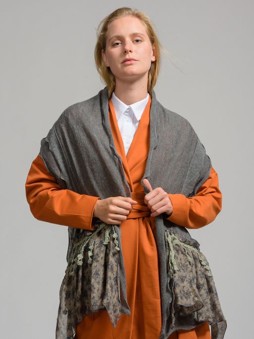 Нарядный женский шарф,выполненный из трикотажного полотна - Tantino фото 2