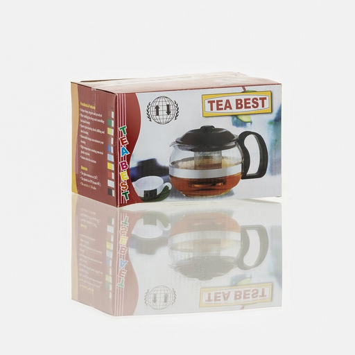 Чайник заварочный «Бруно», 750 л, 16×11.5×13 см, с металлическим ситом, стекло, коричневый