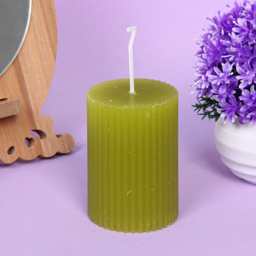 Свеча "Французская ночь" 5*7,5, Салатовый