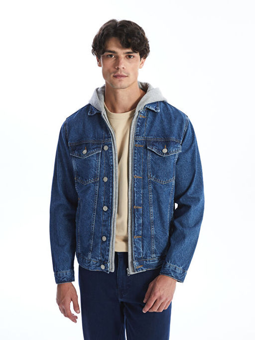 Standart Kal?p Erkek Jean Ceket