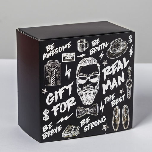 Коробка складная Gift for real man, 14 14 8 см - Дарите счастье фото 2