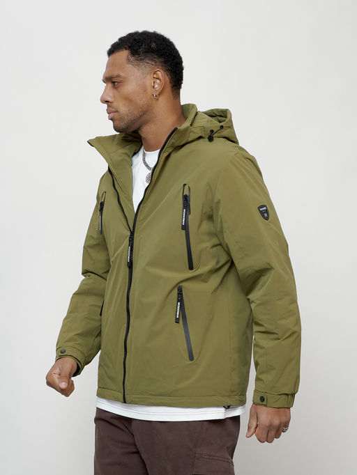 Куртка молодежная весенняя с капюшоном цвета хаки - Mtforce фото 6