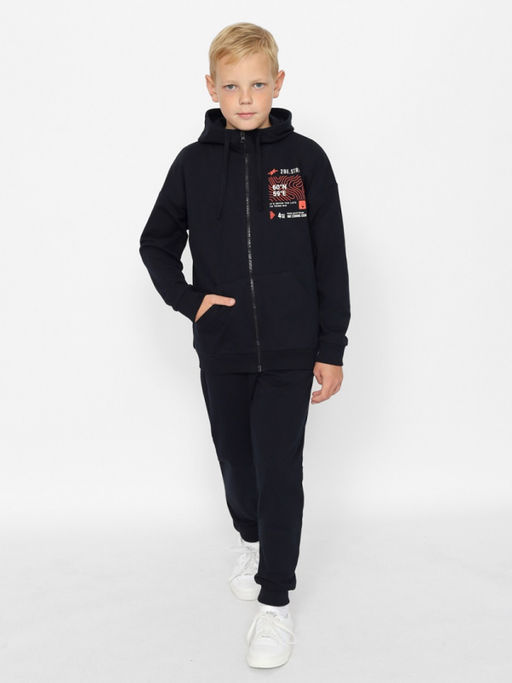 CRB wear/CWJB 63670-22-383 Толстовка для мальчика,черный/Ex.Cherubino  фото 3