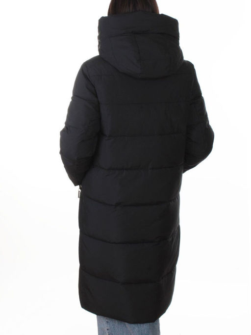 8353 BLACK Пальто зимнее женское (200 гр. холлофайбер)