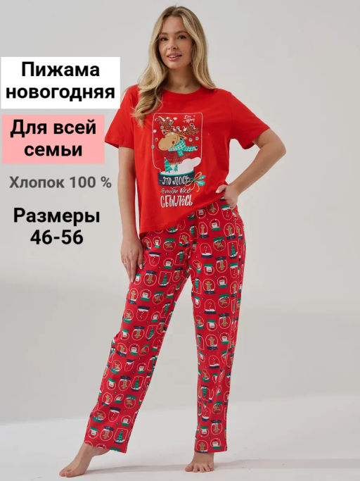 Пижама женская 100% хлопок Все будет! - Оптима фото 10