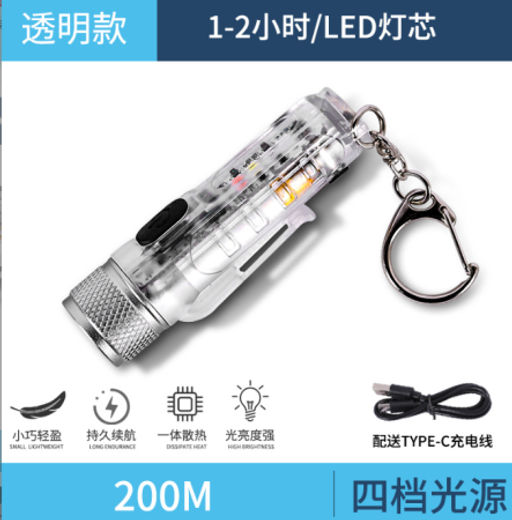 Фонарь универсальный COMIRON GEEK корпус: жёсткий ABS, IP65; свет: T20, 400lm +4COB, аккум: 300 mAh, USB Type-C; карабин, магнит 19г /уп 120/ - Галеонтрейд фото 6