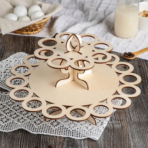 Подставка для яиц пасхальная, 2-х ярусная, 24 ячейки, 30?30?20 см - Доляна фото 2