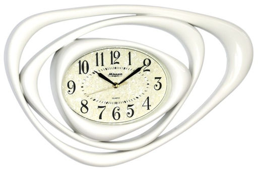 Настенные часы Mirron ассиметричные белые S99ANBP
