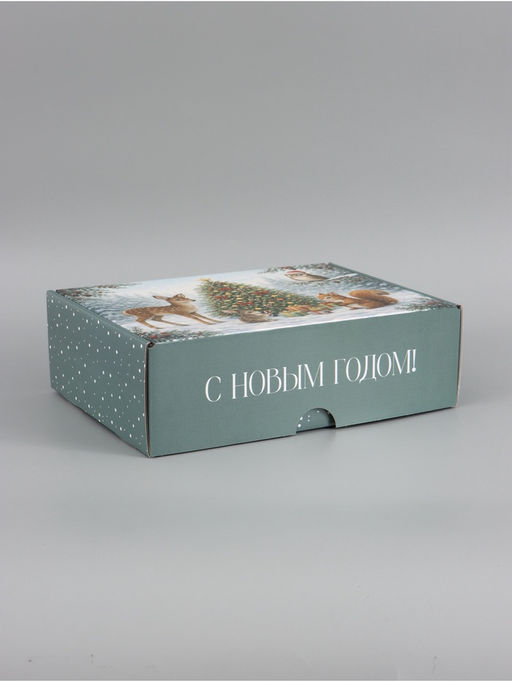 Коробка складная «Зимний лес»,30,7 х 22 х 9,5 см