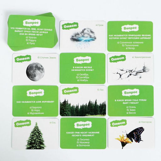 Игра-викторина Природа 5+, 50 карточек - Лас играс фото 3