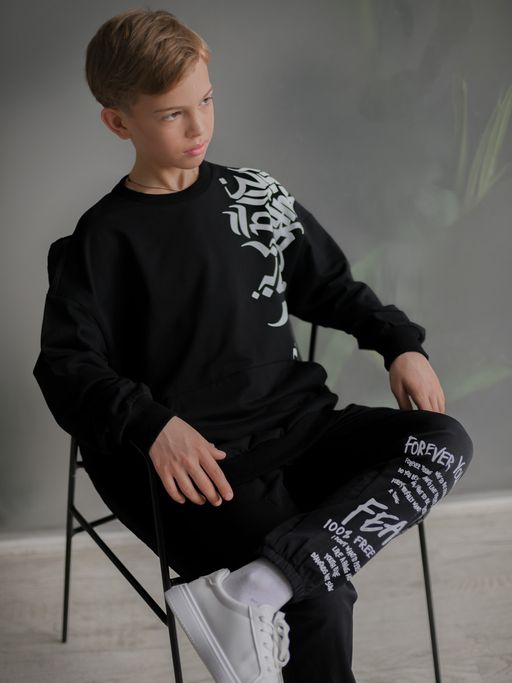 Свитшот черный 203141304 - Nota bene фото 7