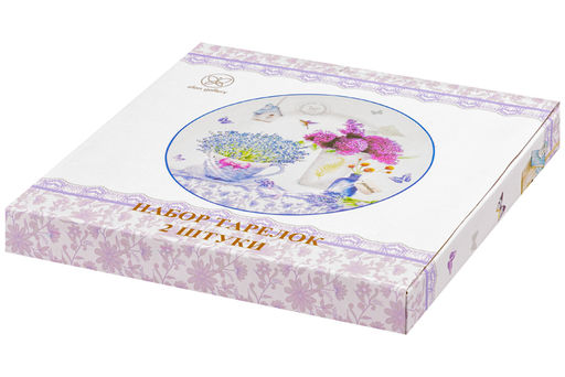 Набор тарелок 2 пр. 26*26*2 см "Лаванда" NEW BONE CHINA