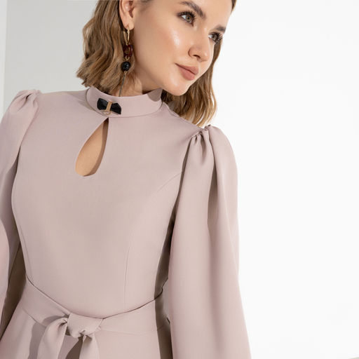 Платье Тонкость стиля (нюд с поясом) - Charutti фото 3