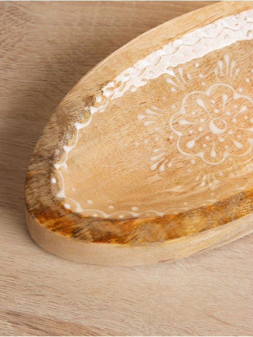 Блюдо в форме рыбки «Пряник», 25.5×10×2 см, дерево манго