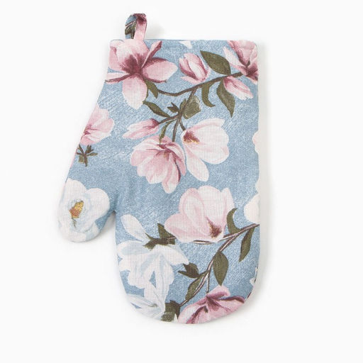 Цена за 2 шт. Варежка-прихватка Доляна "Магнолия" 20х27см, рогожка 158 г/м2, 50% хл, 50% пэ