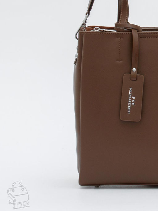 Сумка женская кожаная 6062L caramel Polina&Eiterou