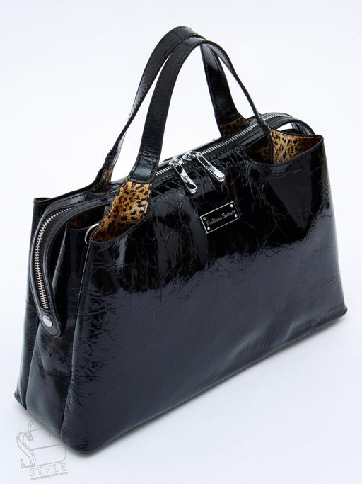 Сумка женская кожаная 9613-1S black Velina Fabbaino-Safenta в Новосибирске