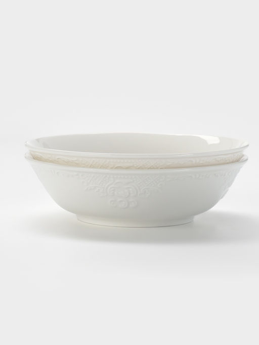 Тарелки глубокие WY Venecia, набор 2 шт., 580 мл, фарфор, белые