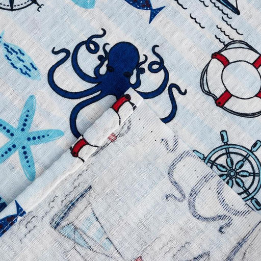 Простыня банная Этель Капитан 150х180 см, вафля 200г/м2, 100% хлопок  фото 4