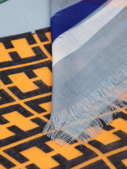 Платок жен. шелк+шерсть+мод 110х110 E16-8373-12 - Eleganzza фото 3