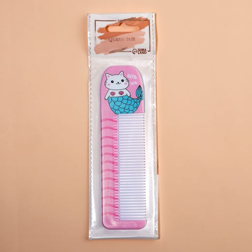 Цена за 4 шт. Расчёска фигурная «Кошка-русалка», 14.7×3.7(±1) см