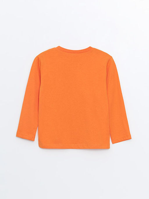 Bisiklet Yaka Uzun Kollu Bask?l? Erkek Bebek Ti??rt - Waikiki фото 2