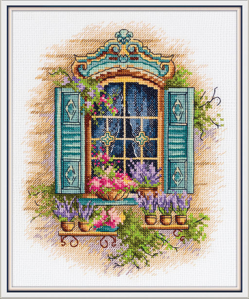 Набор для вышивания PANNA DE-7433 Окно с цветами 18 х 21 см