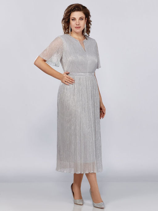 Платье Mira Fashion 5392S-Р серебро