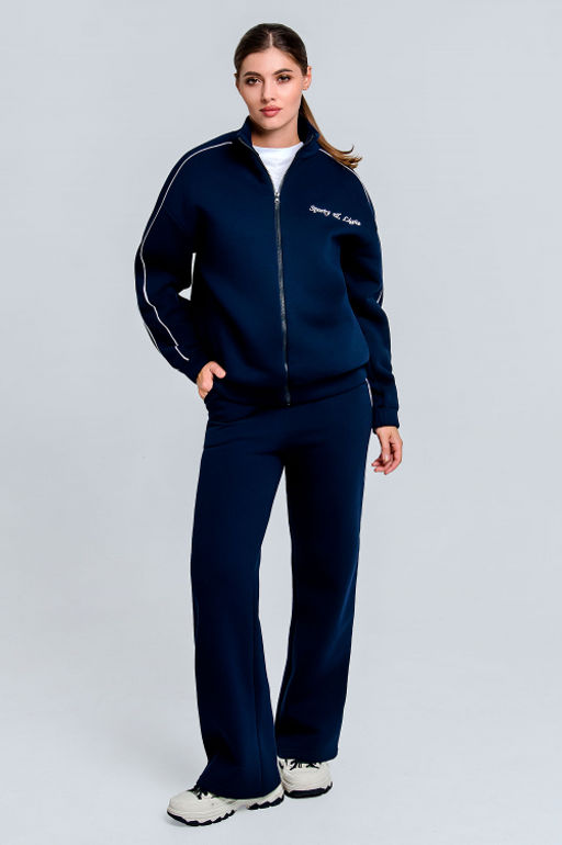 Арт. 2912 Костюм с начесом женский 44-52 (5 шт) Цвет:темно-синий