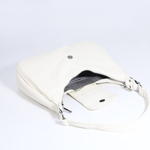 Сумка-мешок на молнии, наружный карман, длинный ремень, цвет белый - Simaland фото 7