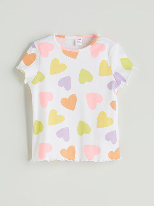 Kalp Bask?l? F?rf?rl? Ka?korse K?z ?ocuk Ti??rt