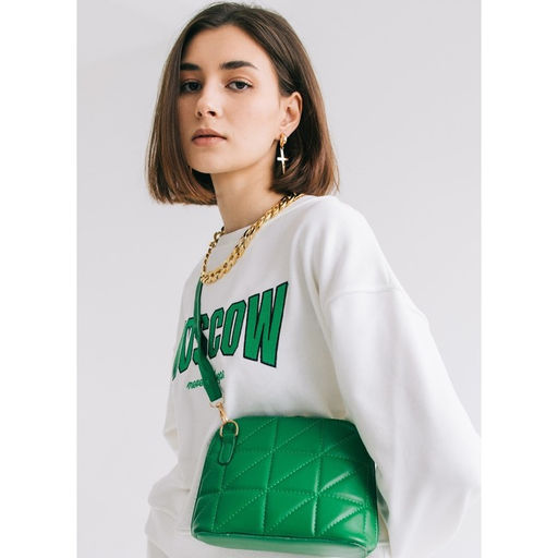 Серьги металл Кресты объёмная линия, цвет золото - Queen fair фото 3