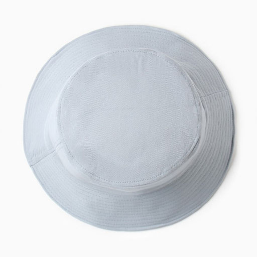 Панама двусторонняя унисекс MINAKU, цвет голубой, молочный, размер 56