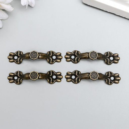 Цена за 4 шт. Ручка для шкатулки металл, набор 4 шт., 4.2×0.7×0.5 см