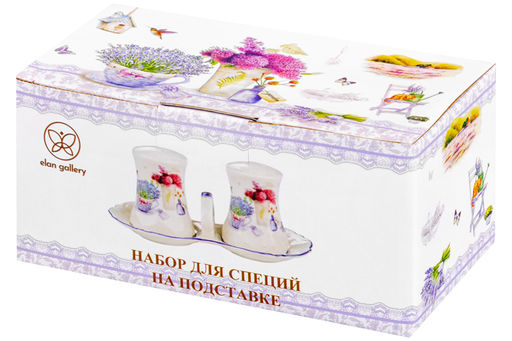 Набор д/специй 2 пр Лаванда 16,5*9*7,5 см, на подставке NEW BONE CHINA - Elan gallery фото 9