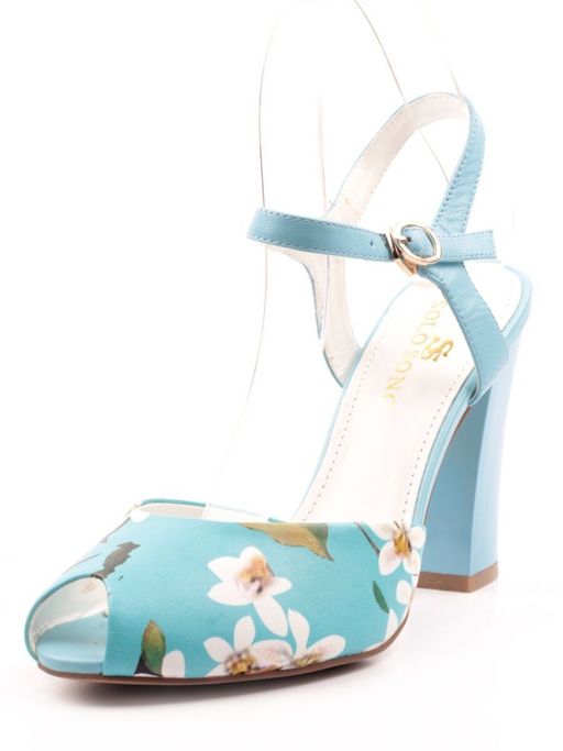 EG21-10 BLUE Босоножки женские (натуральная кожа) - Фабричный китай фото 6