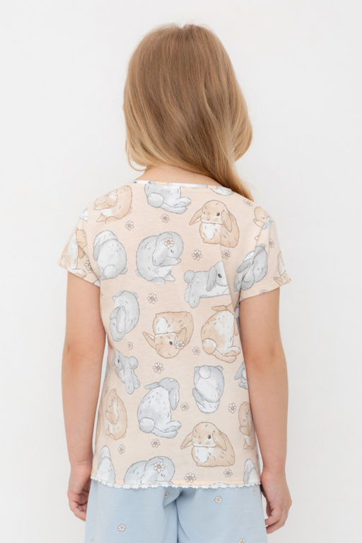 КР 302747/песчаный,зайчики и ромашки к563 фуфайка