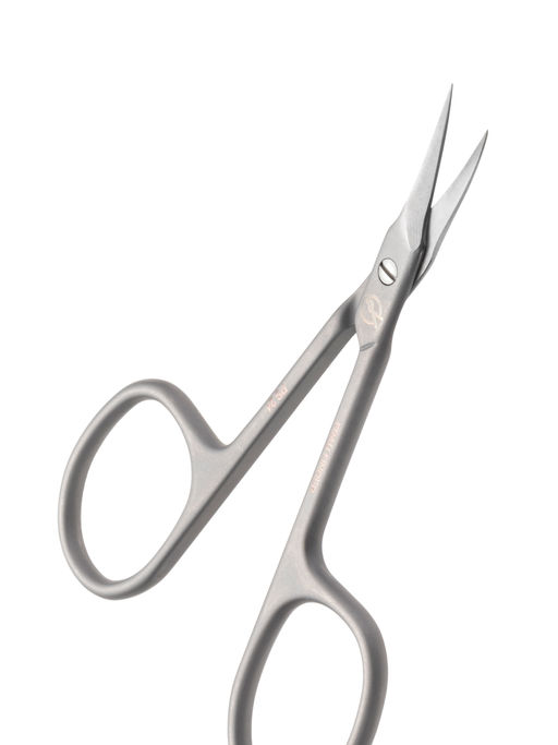 Frau Finger Ножницы маникюрные для кутикулы изогнутые / Premium PS 24, матовые, ручная заточка, 9,3 см